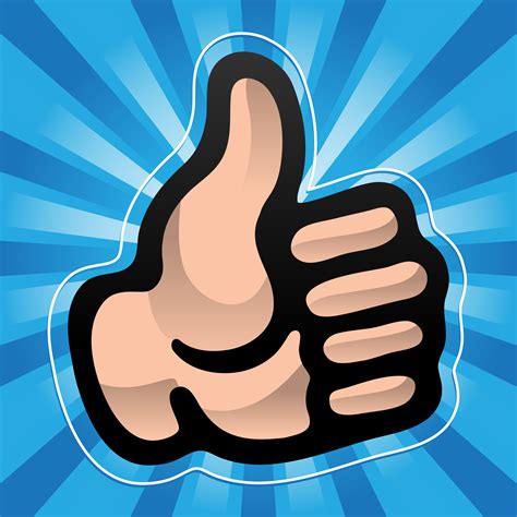 Cartoon Hand Making Positive Thumbs Up Gesture 553998 Vector Art at ...