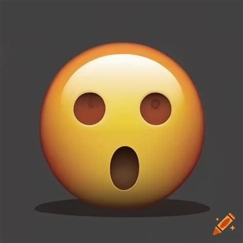 Shocked emoji with plain background on Craiyon