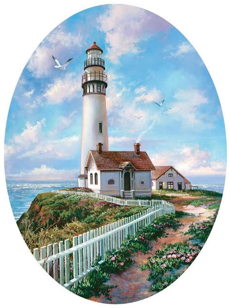 Pigeon Point Lighthouses Jigsaw Puzzle (puzzlewarehouse.com) From SunsOut puzzles - Artist Sanra ...