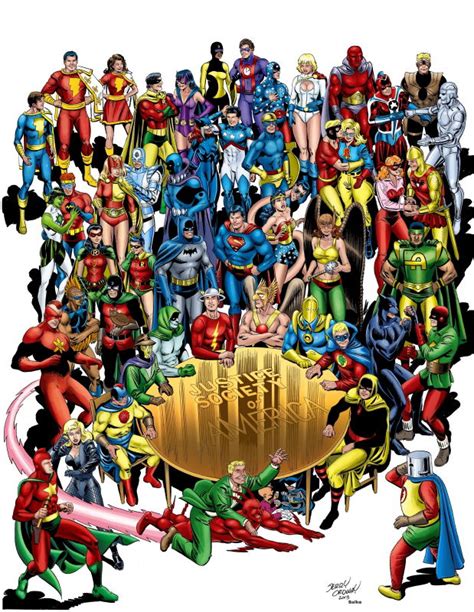 Jerry Ordway Justice Society (JSA) and Infinity Inc Colored!, in John Burk's Original Art Comic ...