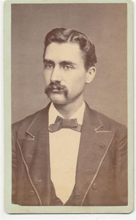 Vintage 1800s CDV Photo of Man With Handlebar Mustache in Pa.//handsome Man With Parted Hair ...