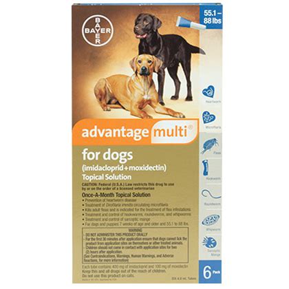 Advantage Multi for Dogs 55.1-88 lbs 6 Month