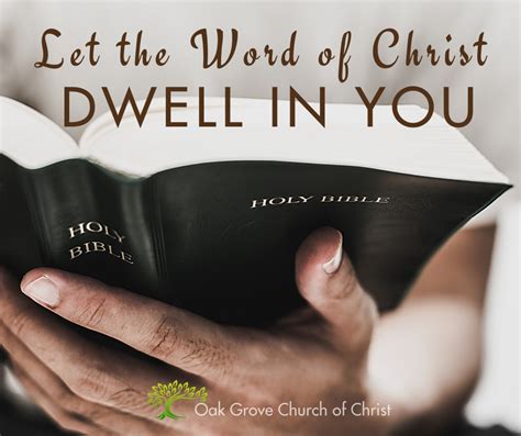 Let the Word of Christ Dwell in You | Oak Grove Church of Christ