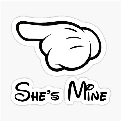 "She's Mine (Matches with "He's Mine")" Sticker for Sale by couplenoodle | Redbubble