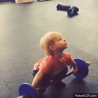 CrossFit Baby does perfect snatch on Make a GIF