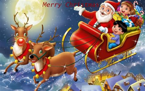 X Christmas Tree Santa Claus Powerpoint Template Hd Wallpaper | Merry christmas pictures, Santa ...