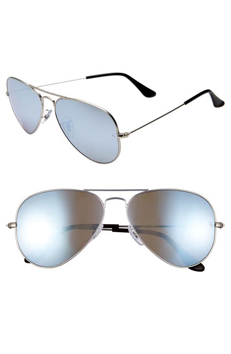 Ray-Ban Standard Icons 58mm Mirrored Polarized Aviator Sunglasses ...