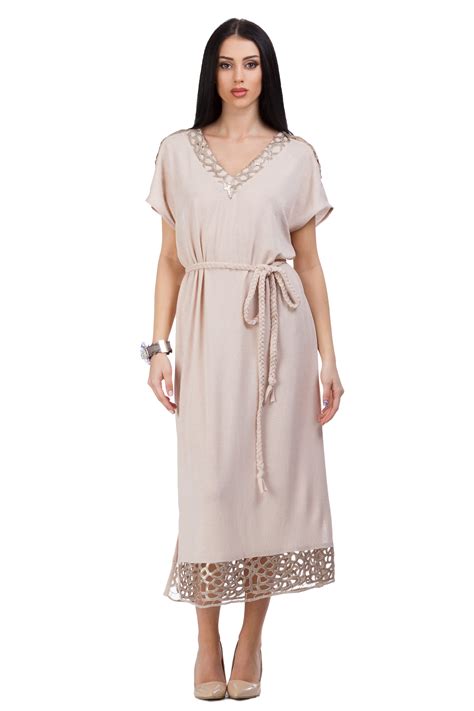 Mocha color dress with golden-copper thread – Desire Mark - Exclusive ...