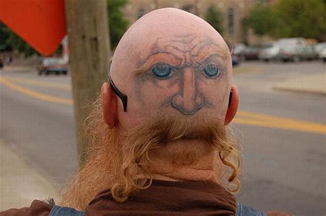 Tattoos on bald and shaved heads (25 pics) - Izismile.com