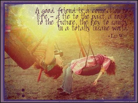 a person laying on a swing with a quote above it that says, a good friend is
