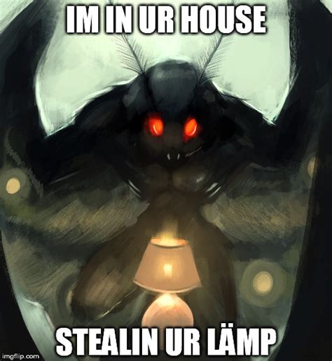 Image tagged in mothman,cryptid,monster,i love lamp - Imgflip