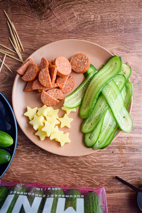 Cucumber Christmas Tree Skewers - The Jam Jar Kitchen