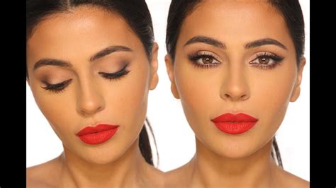 Eye Makeup With Red Lips Tutorial