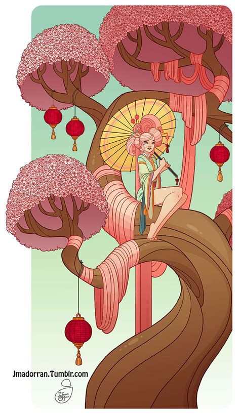 Jessica Madorran - Character Design - Cherry Blossom Tree Lady