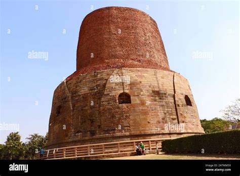 Dhamek Stupa - one of the most famous Buddhist stupas located in ...