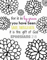 For It Is By Grace Bible Verse Coloring Page & Printables  What Mommy Does sketch template