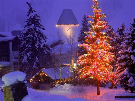 Christmas Snow Scene Wallpapers - Wallpaper Cave