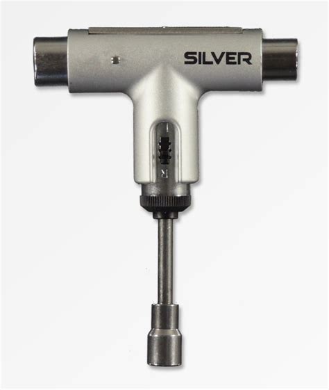 Silver Metallic Silver Skate Tool