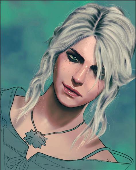 Ciri Portrait | Lady of Space and Time. Software: Procreate : r/witcher