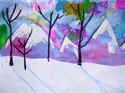 Primary Art: 5th Grade | Winter art lesson, Winter art projects ...