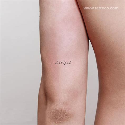 Let God Temporary Tattoo - Set of 3 – Tatteco