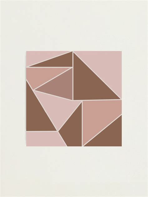 "Modern geometrical design. Harmonious shades of brown and mauve color scheme, earth tones decor ...