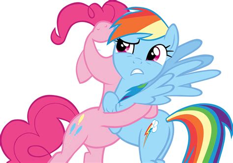 Pinkie Pie Hugging Rainbow Dash by SNX11 on DeviantArt