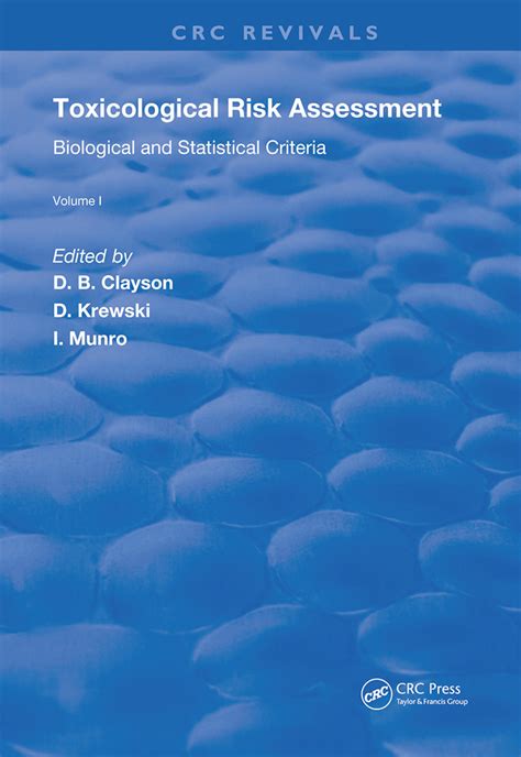 Toxicological Risk Assessment | Taylor & Francis Group