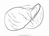 Fresh Coconut Coloring Page For Kids  Free Printable sketch template