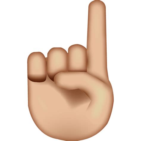 Download Up Pointing Hand Emoji | Emoji Island