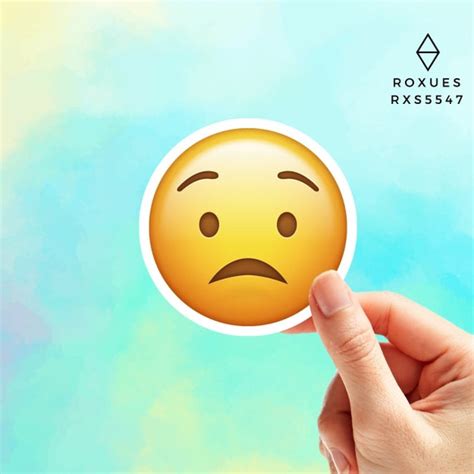 Worried Emoji Sticker Emoji Faces Cool Stickers Whatsapp | Etsy