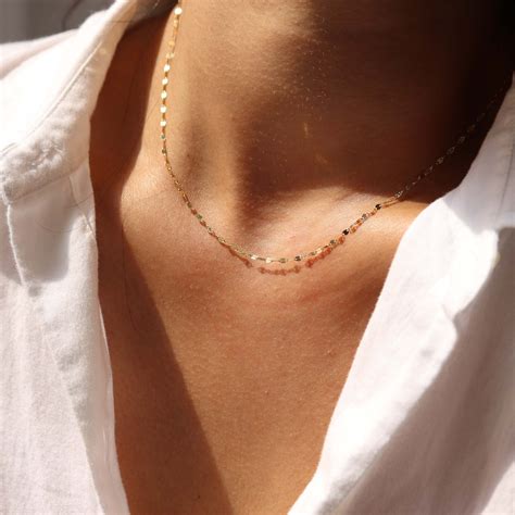 14k Gold Necklace 14k Gold Chain Solid Gold Necklace Solid - Etsy