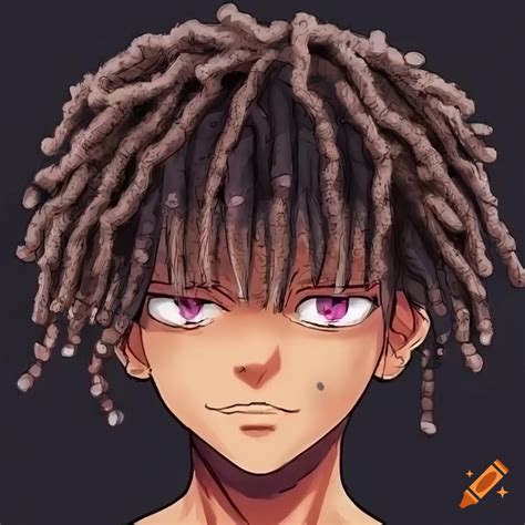 Anime character with short dreads on Craiyon
