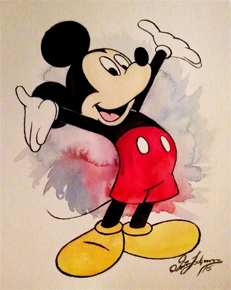 Mickey Mouse Art Print Mickey Mouse Painting Disney - Etsy