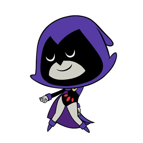 an image of a cartoon character dressed in purple and black with a red heart on her chest