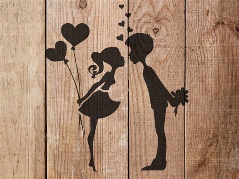 Couple Love Stencil - Art and Wall Stencil - Stencil Giant