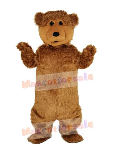 Fluffy Brown Bear Mascot Costume