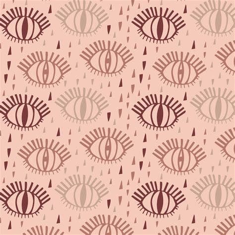 Premium Vector | Hand drawn eyes mystical seamless pattern. evil eye symbol art.
