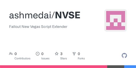 GitHub - ashmedai/NVSE: Fallout New Vegas Script Extender