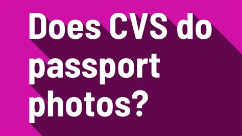 Does CVS do passport photos? - YouTube