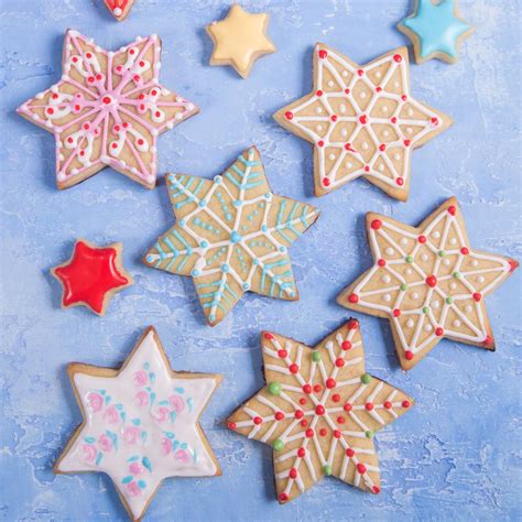 Christmas Star Sugar Cookies | Christmas sugar cookies decorated, Star sugar cookies, Christmas ...