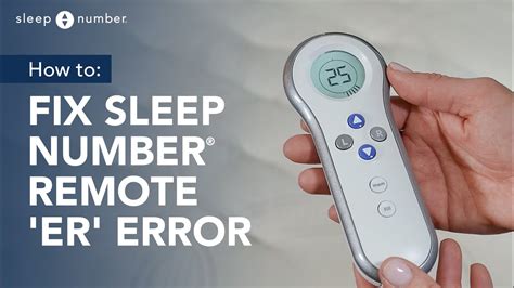 Sleep Number Remote Error “Er” Lost Connection Troubleshooting - YouTube