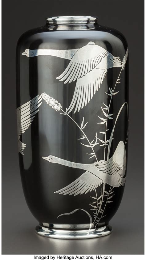 ROSENTHAL PORCELAIN AND SILVER OVERLAY VASE, Selb, Germany, circa | Lot #62095 | Heritage Auctions