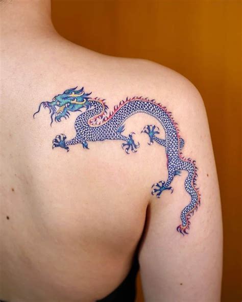 Tribal Dragon Back Tattoos For Men