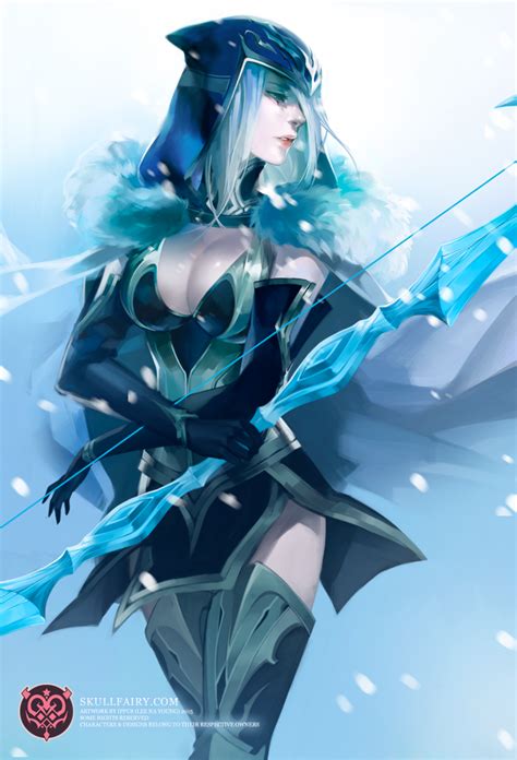 a woman with long white hair and blue eyes is standing in the snow wearing an ice queen costume