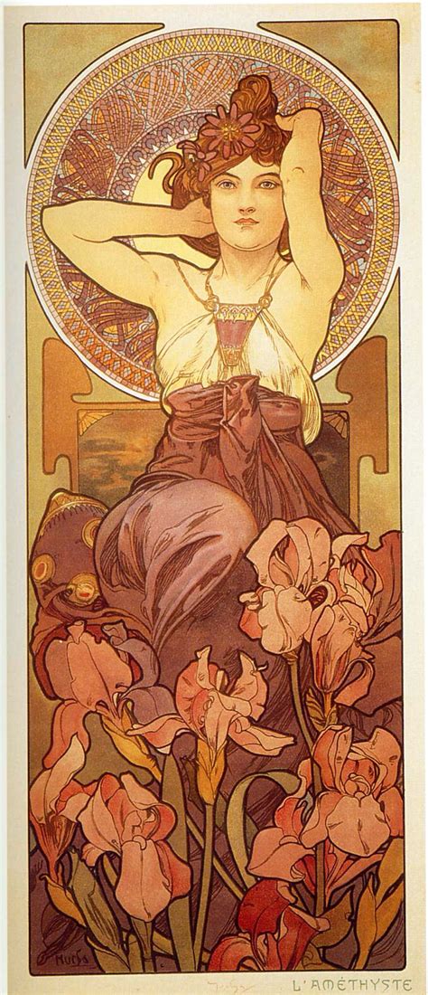 Amethyst - Alphonse Mucha, 1900 | Mucha art, Art nouveau mucha ...