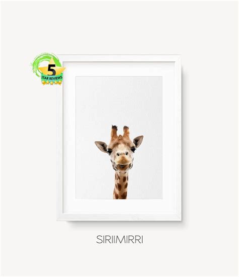 Giraffe Print Nursery Decor Nursery Wall Art Animal Nursery - Etsy