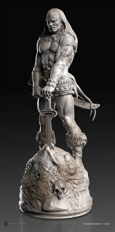 Frazetta’s Barbarian Conan 3D Art by by Caleb Nefzen - Zbrushtuts ...