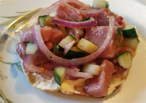 Recipe: Yummy Tostadas de atún fresco 🐟 - receta de mamá