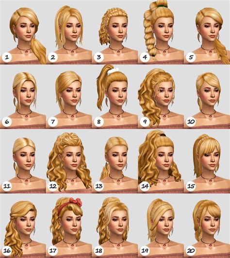 Sims 4 cc hair ponytail maxis match bangs - howtobda